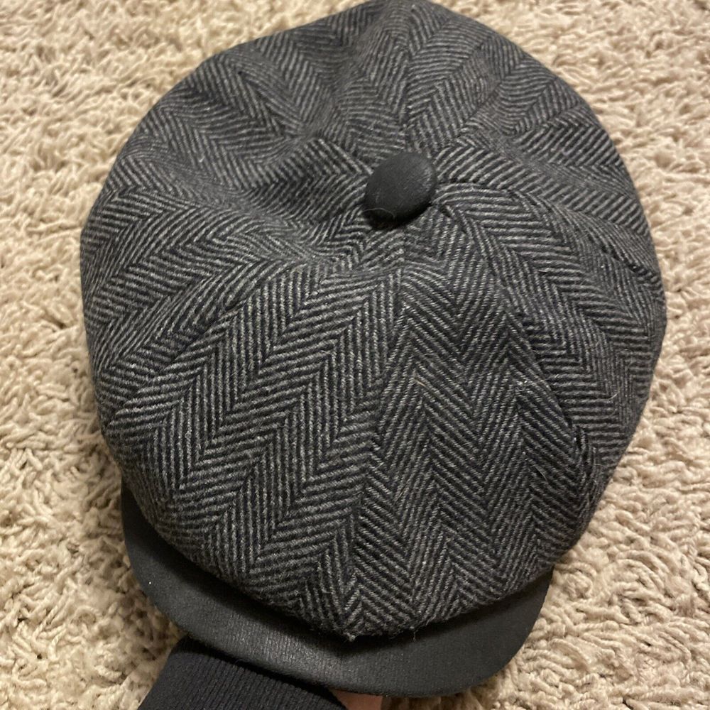 DOBBS NEWSBOY GOLF Medium GATZBY CAP Wool Polyester Black/gray - Picture 2 of 8